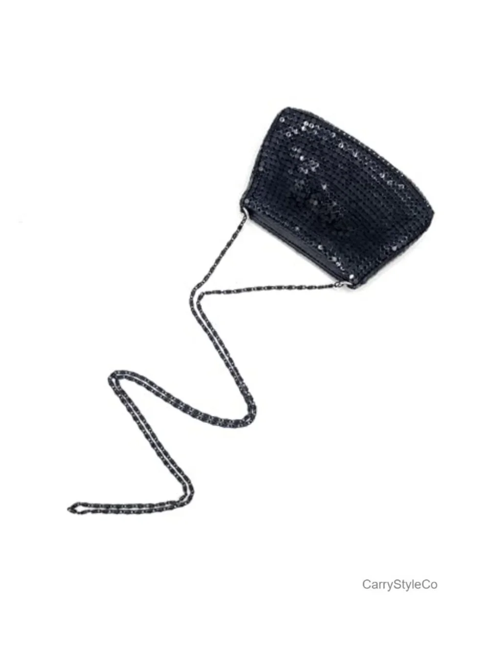 Vintage Metal Mesh Crossbody Purse Women's Mini Coin Card Holder Chain
